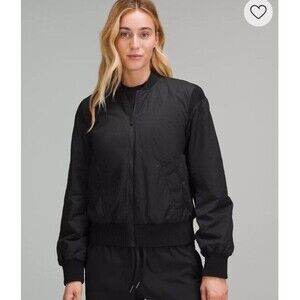Lululemon Non-Stop Reversible Lightweight Bomber Jacket in Black sz 8